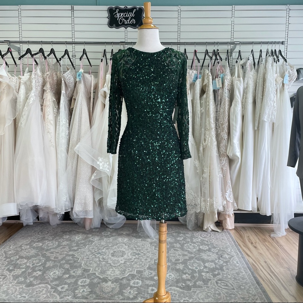 Long Sleeve Sequin Dress